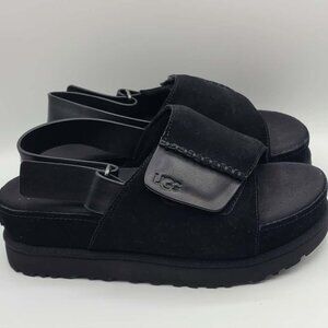 UGG Black Goldenstar Slingback Platform Sandals size 8 1/2